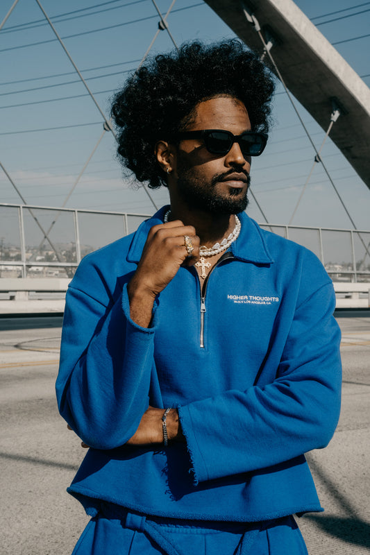 Heavy Terry QTR Zip - Dodger Blue