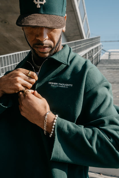 Heavy Terry QTR Zip - Green