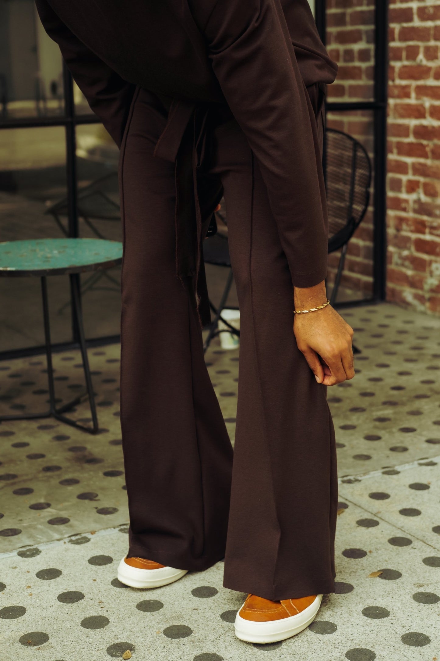 Brown- Heavy Flared Pants