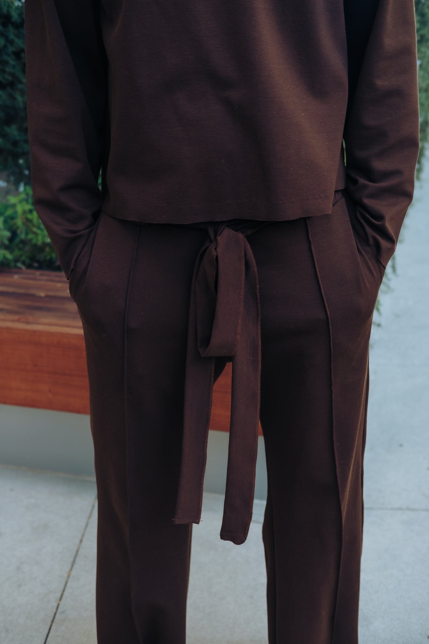 Brown- Heavy Flared Pants