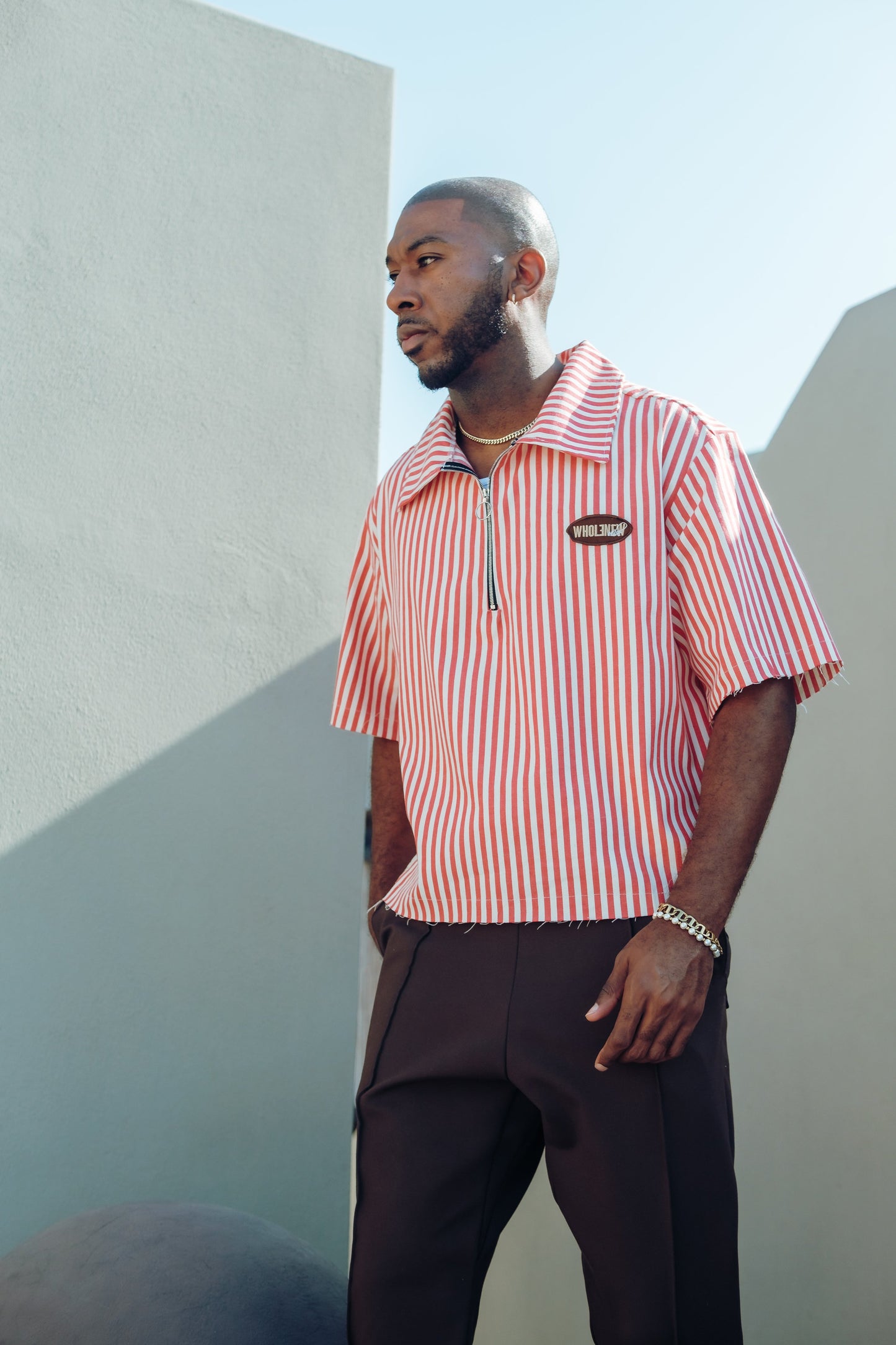 QTR Zip Red Stripe